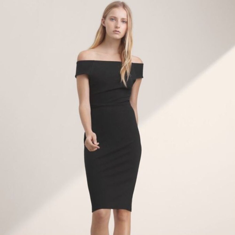 ARITZIA - Talula Varndell Off Shoulder Cocktail Evening Dress in Black - Size XS